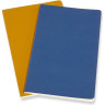Блокнот MOLESKINE VOLANT POCKET, линейка, синий/желтый янтарный QP711B41M17